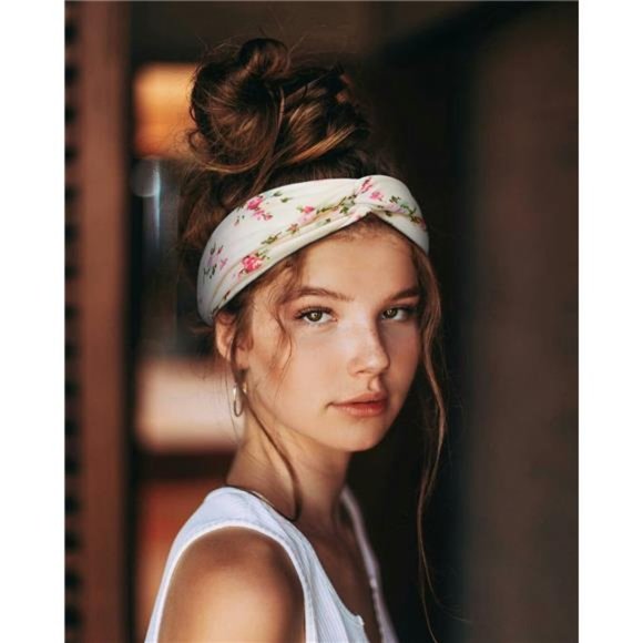 8 Boho Headbands for Women  Floral Print Soft Elastic Hair Bands main image 4